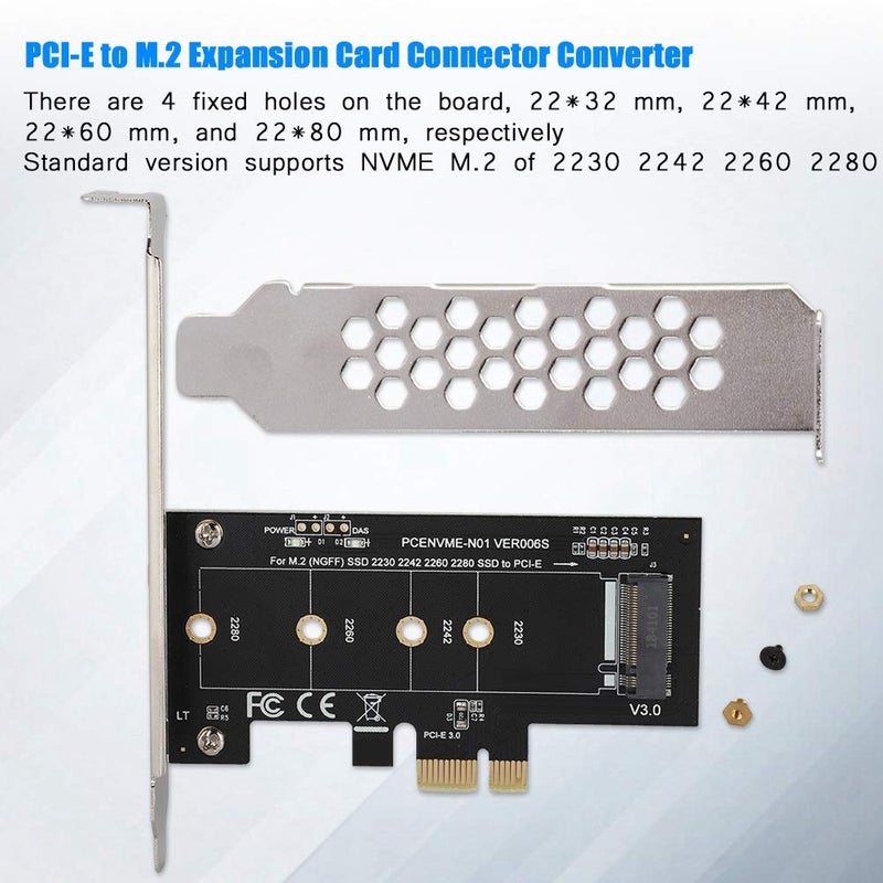 Tangxi M.2 PCIe PCI E Adapter, M.2 to PCI E3.0 X1 Expansion Card,M2 SSD NGFF NVME (m Key) to PCIe 3.0 x 1 Adapter with Low Bracket for Desktop PCI Express Slot - Image 2